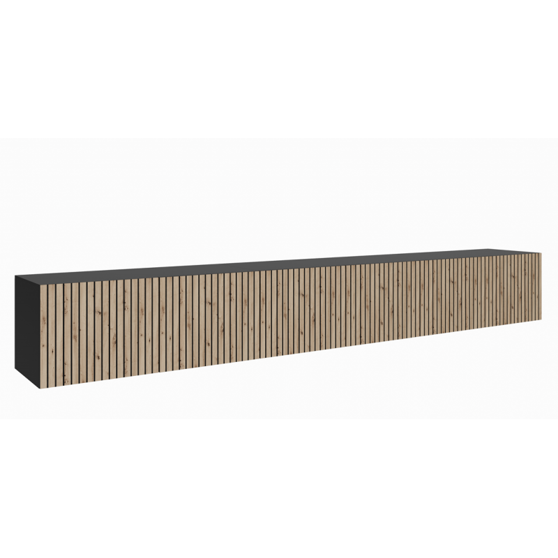 Szafka RTV CORAL 300 cm z lamelami zamknięta pod telewizor