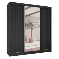 Ryflowana szafa z lustrem 200