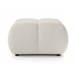 MILA Pufa obita tkaniną Perfect Harmony na czarnych niskich nóżkach - Zdjęcie 2