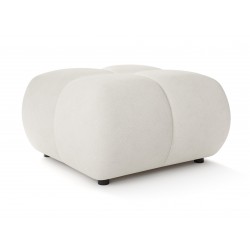 MILA Pufa obita tkaniną Perfect Harmony na czarnych niskich nóżkach