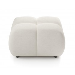 MILA Pufa obita tkaniną Perfect Harmony na czarnych niskich nóżkach - Zdjęcie 3