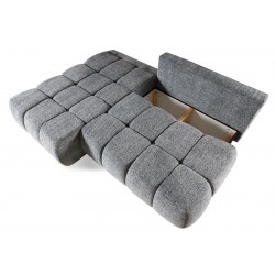 ARON Narożnik bez podłokietników z funkcją spania i pojemnikiem na pościel - Zdjęcie 4