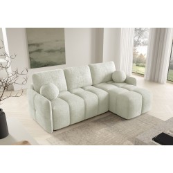 MONO Narożnik do salonu z funkcją spania okrągłe poduszki - Zdjęcie 2