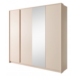 DASTIN Pojemna Szafa 220 beżowa z lustrem na drzwiach