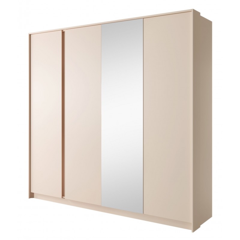 DASTIN Pojemna Szafa 220 beżowa z lustrem na drzwiach