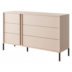 DASTIN Komoda 6S beżowa na wysokich nóżkach - Zdjęcie 2