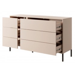 DASTIN Komoda 6S beżowa na wysokich nóżkach - Zdjęcie 3