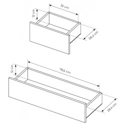 DASTIN Komoda 6S beżowa na wysokich nóżkach - Zdjęcie 7