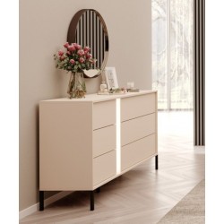 DASTIN Komoda 6S beżowa na wysokich nóżkach - Zdjęcie 5