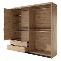 ALLI Szafa 220 z lustrem i lamelami - Zdjęcie 3