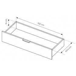 ALLI Szafa 220 z lustrem i lamelami - Zdjęcie 7