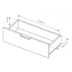 ALLI Komoda 138 z lamelami na wysokich czarnych nóżkach - Zdjęcie 7