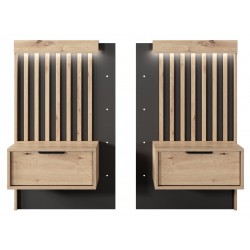 ALLI Stoliki nocne z zabudową z lamelami - Zdjęcie 3