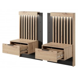 ALLI Stoliki nocne z zabudową z lamelami - Zdjęcie 2