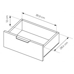ALLI Stoliki nocne z zabudową z lamelami - Zdjęcie 7