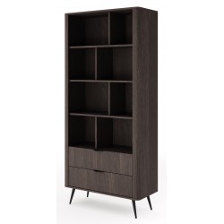 ERIS Regał częściowo zamknięty z szufladami i półkami na metalowych nóżkach