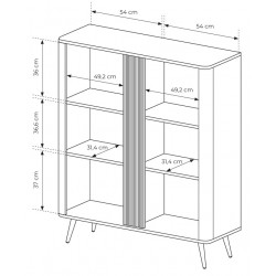 ERIS Komoda Wysoka 2D na wysokich nóżkach - Zdjęcie 9