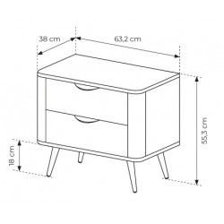 ERIS Stolik nocny do sypialni na wysokich nóżkach - Zdjęcie 6