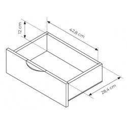 ERIS Stolik nocny do sypialni na wysokich nóżkach - Zdjęcie 7