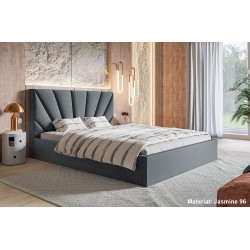 Łóżko tapicerowane 180x200 szare SIM 3