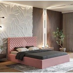 Łóżko tapicerowane OLDO 2 do sypialni z pojemnikiem - Zdjęcie 4