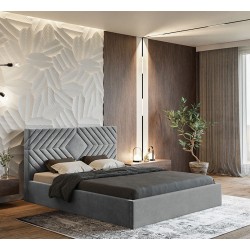 Łóżko tapicerowane OLDO 2 do sypialni z pojemnikiem - Zdjęcie 3