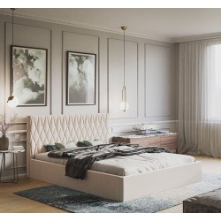 Łóżko tapicerowane OLDO 3 z pojemnikiem na pościel - Zdjęcie 2