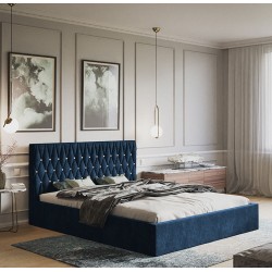 Łóżko tapicerowane OLDO 3 z pojemnikiem na pościel - Zdjęcie 5