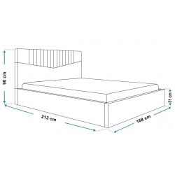 Łóżko sypialniane OLDO 7 z pojemnikiem - Zdjęcie 7