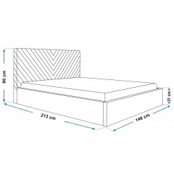 Łóżko sypialniane OLDO 8 z pojemnikiem - Zdjęcie 9