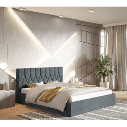 Łóżko tapicerowane OLDO 9 do sypialni, z pojemnikiem