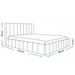 Łóżko do sypialni OLDO 10 z pojemnikiem - Zdjęcie 8