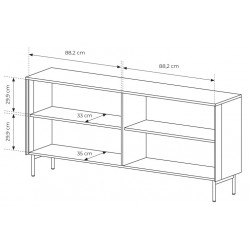 LUMIN Komoda przeszklona 4D + LED, podświetlana Dąb Dunin - Zdjęcie 6