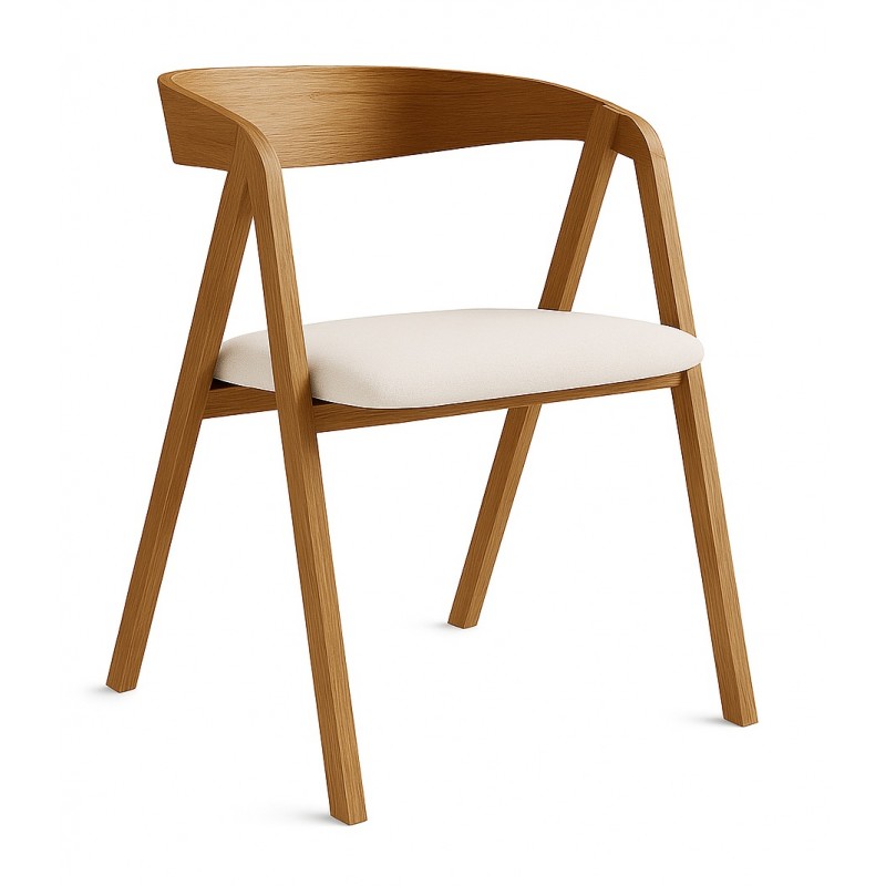 LEON Nowoczesne Krzesło drewniane do salonu