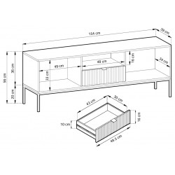 NEW szafka RTV nowoczesna kaszmirowa - Zdjęcie 5