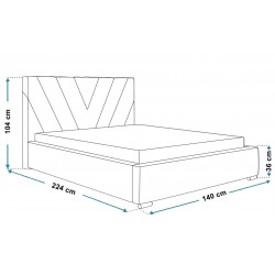 Łóżko sypialniane TOM 2 z pojemnikiem - Zdjęcie 8