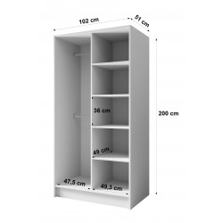 ALA Szafa gładka 100, bez lustra i bez uchwytów - Zdjęcie 7