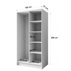 LUSO Safa gładka 100 z lustrem i uchwytami - Zdjęcie 7