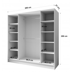 LUSO Safa gładka 200 z lustrem i uchwytami - Zdjęcie 7