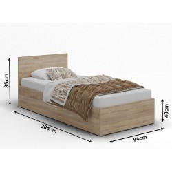 Łóżko Dziecięce z Materacem 90x200 ALDO - Zdjęcie 2