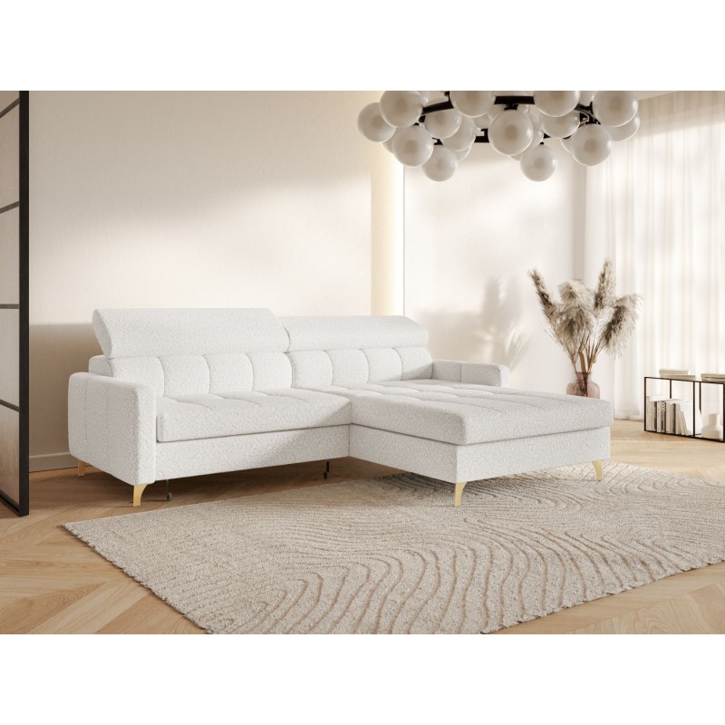 BAMBINO Narożnik rozkładany z regulowanymi zagłówkami na wysokich nóżkach