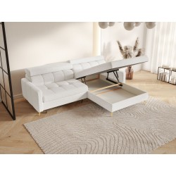 BAMBINO Narożnik rozkładany z regulowanymi zagłówkami na wysokich nóżkach - Zdjęcie 9