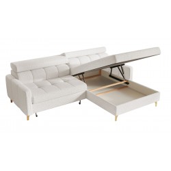 BAMBINO Narożnik rozkładany z regulowanymi zagłówkami na wysokich nóżkach - Zdjęcie 10