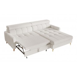 BAMBINO Narożnik rozkładany z regulowanymi zagłówkami na wysokich nóżkach - Zdjęcie 12