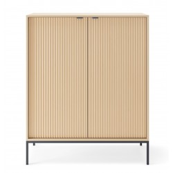 NEW komoda wysoka K104 w kolorze Dąb Vicenza na czarnych wysokich nogach - Zdjęcie 3