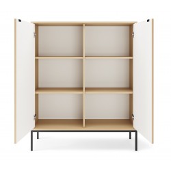 NEW komoda wysoka K104 w kolorze Dąb Vicenza na czarnych wysokich nogach - Zdjęcie 4