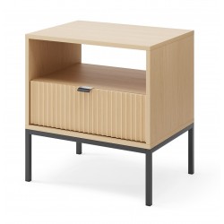 NEW szafka nocna w kolorze Dąb Vicenza na czarnych nóżkach - Zdjęcie 2