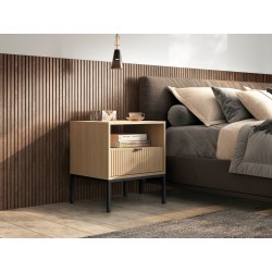 NEW szafka nocna w kolorze Dąb Vicenza na czarnych nóżkach