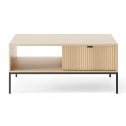 NEW nowoczesna ława kawowa do salonu w kolorze Dąb Vicenza na czarnych wysokich nogach - Zdjęcie 3