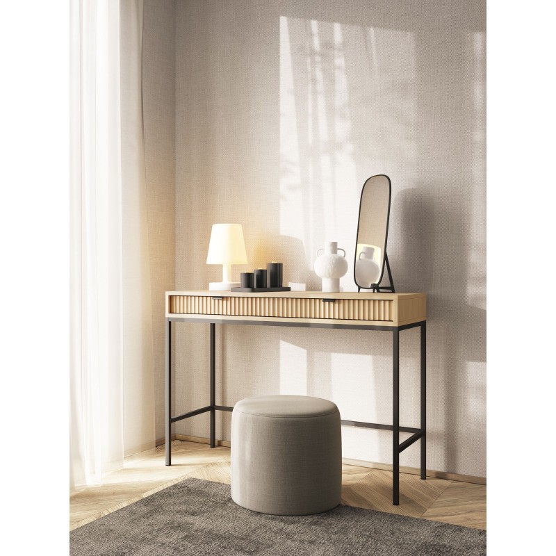 NEW toaletka do przedpokoju w kolorze Dąb Vicenza na wysokich czarnych nogach